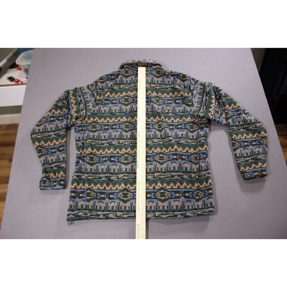 Columbia Steens Mountain Printed Fleece Jacket Beige Aztec Print Mens Full Zip L - Picture 6 of 10